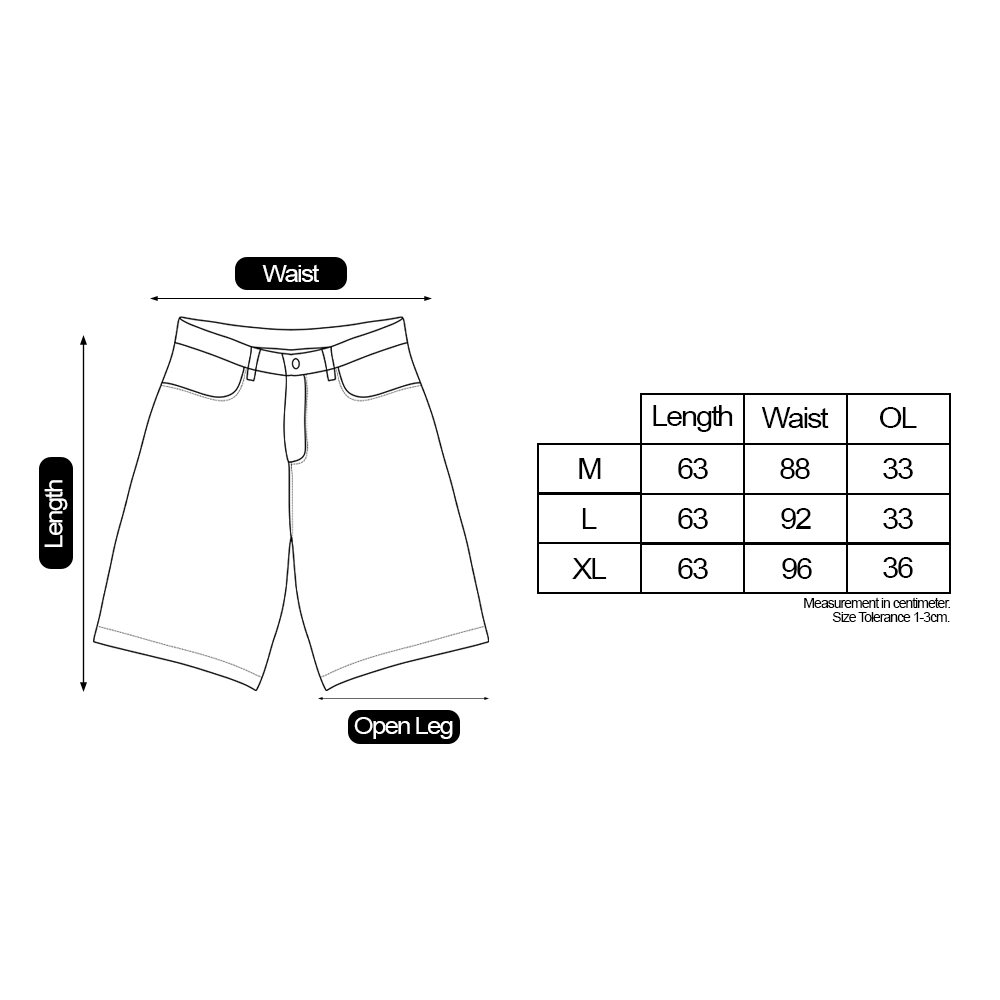 Size Chart MINO PLAID SHORTS